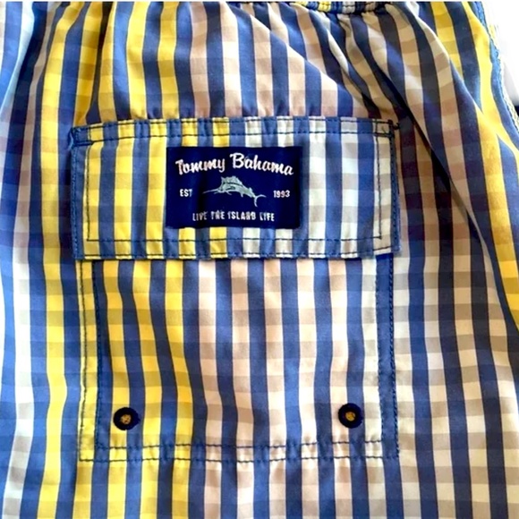 Tommy Bahama XXL striped swim trunks,,blue stripes, lined, great! - Picture 8 of 8